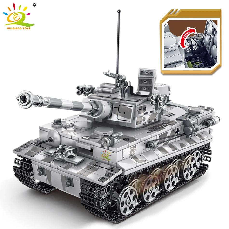  1154pcs Military Series Large Panzer Tank Building Blocks Legoing Tank Army City Enlighten Bricks T