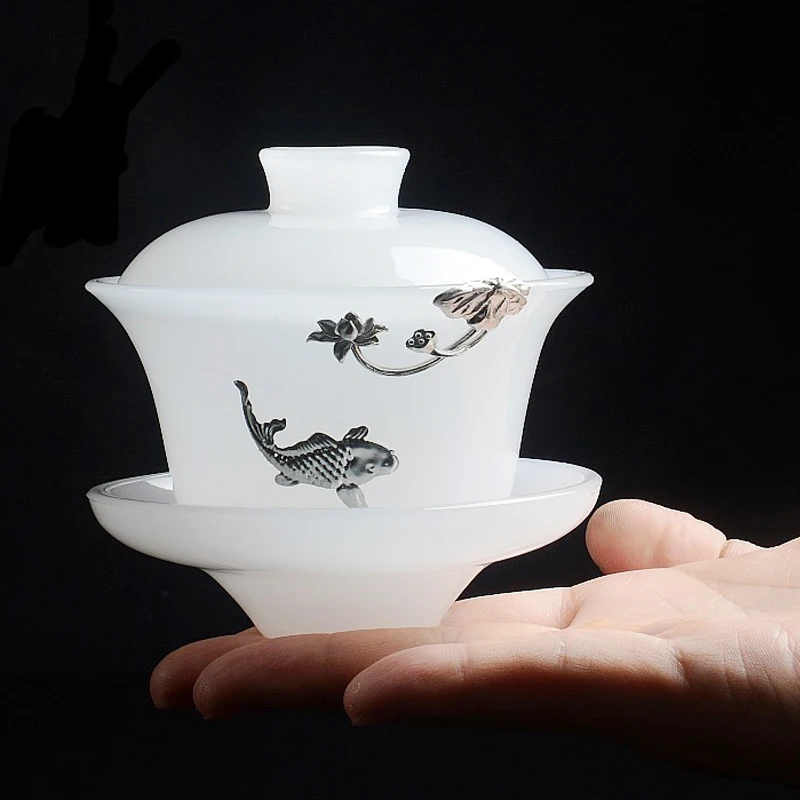 150 мл глазурь фарфоровый чай Tureen белый чаша креативная чайная посуда китайский