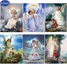 Хранитель ангел, алмазная вышивка фото на заказ, камни в форме ромба круглый алмазов картина diy Алмазная мозаика ручной работы 3d вышивки крестом на Рождество