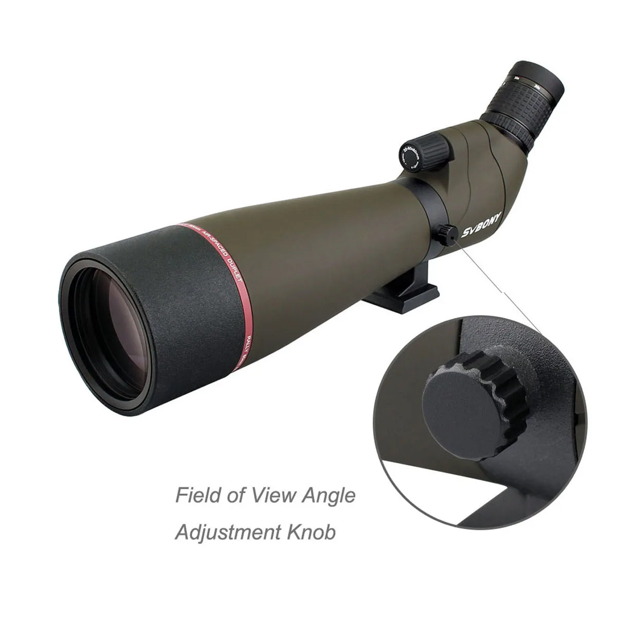 Telescope SV13 20-60x80 Zoom Spotting Scope 45-Degree Large Field of View Birdwatching Hiking Camping Equipment