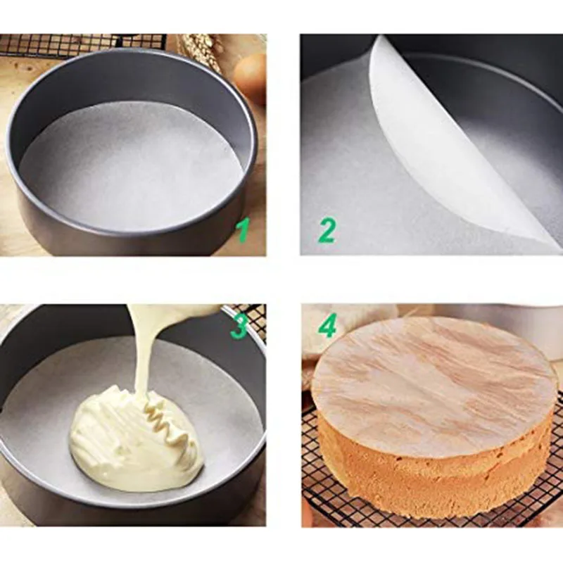 500pc-Non-stick-Hamburger-Patty-Paper-Sheets-Round-Wax-Paper-silicone-steaming-oilpaper-square-dimsum-baozi
