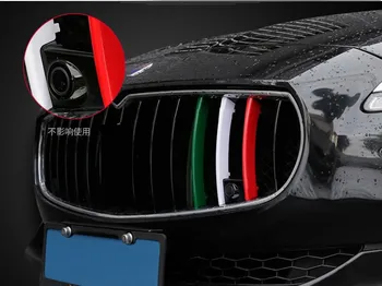 

car-styling Front Grille Grills Trim Sport Strips Cover Motorsport Power Performance Stickers for Maserati Ghibli Quattroporte