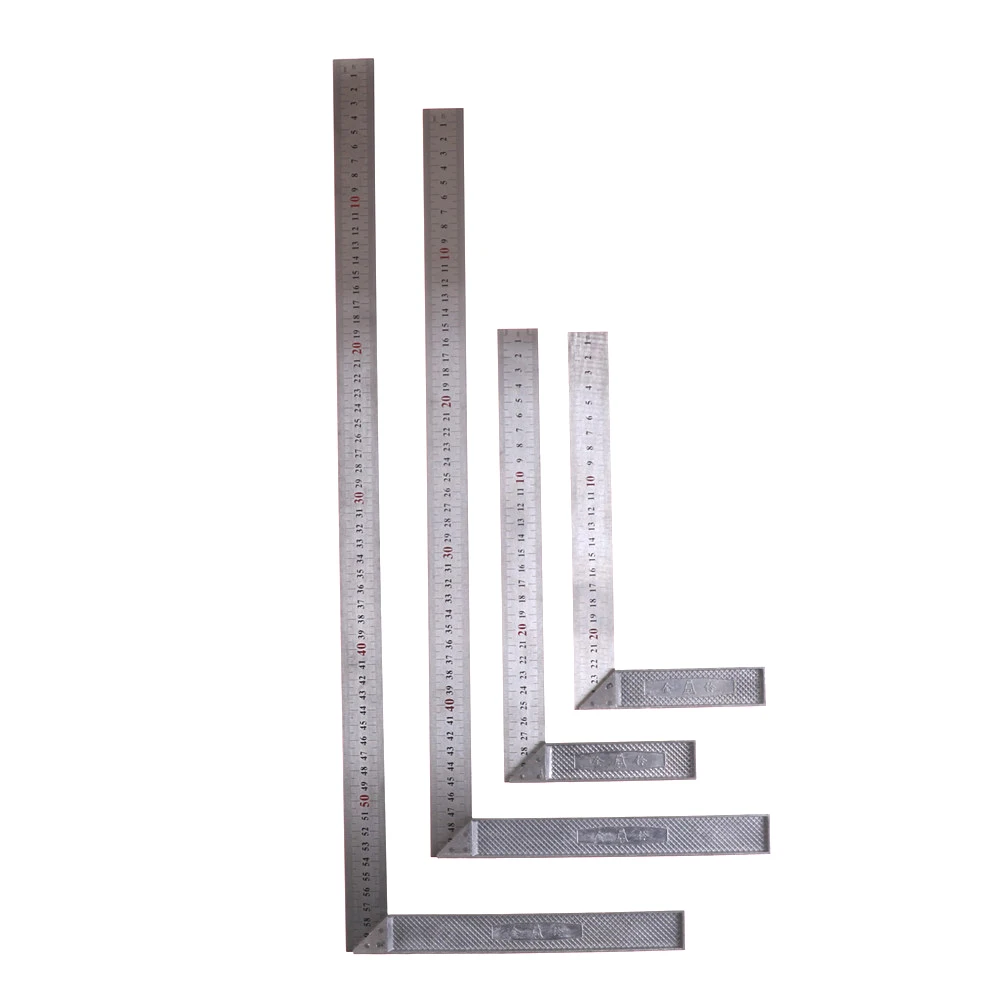

3 Sizes Metal Steel Engineers Try Square Set Wood Measuring Right Angle Ruler 90 Degrees Measurement Instruments Tool