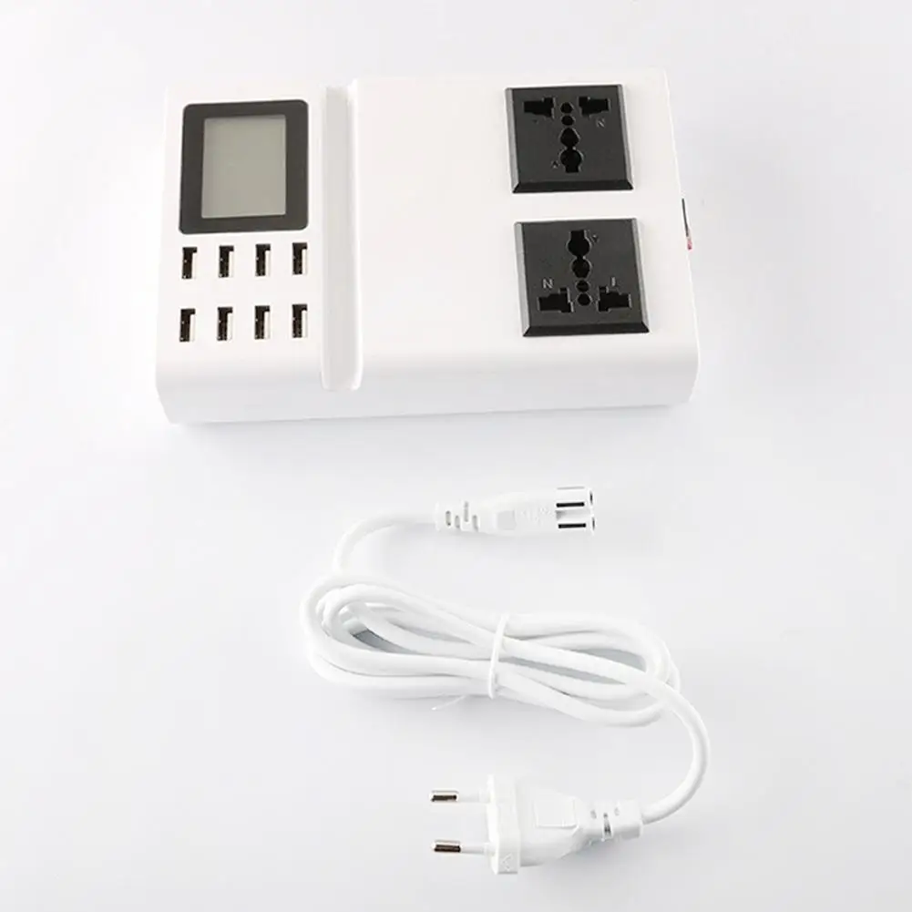 Usb порты Led дисплей США ЕС Великобритания Plug Путешествия AC мощность полосы адаптер гнездо Смарт зарядное устройство для сотового телефона планшета камера r25