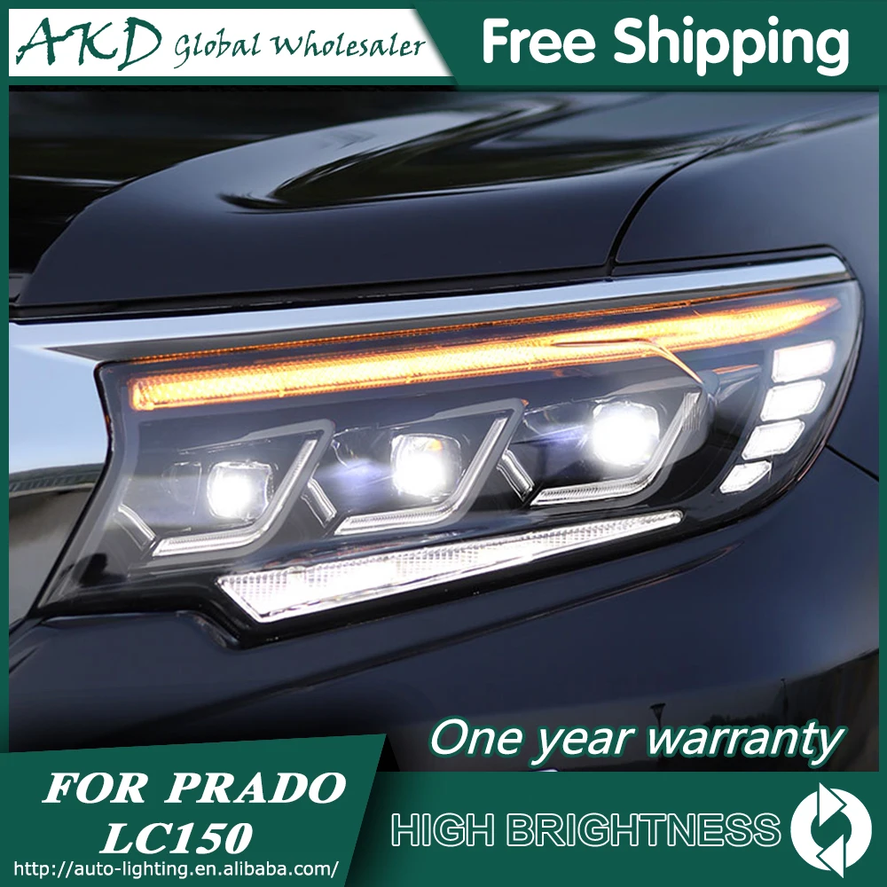 Headlights For Car Toyota Prado 20182020 Lc150 Drl Head Lamp Led Bi