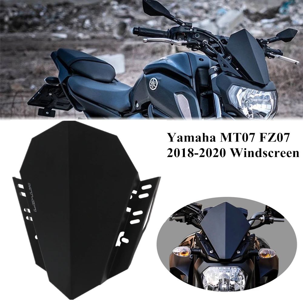 Ветровое стекло MT07 лобовое CNC алюминиевый ветровой экран для YAMAHA MT-07 FZ07 2018 2019 2020 MT