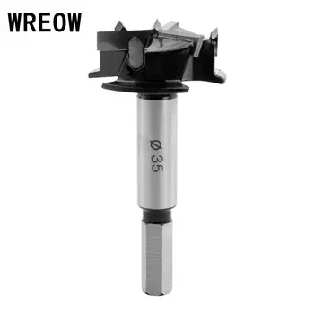 

35mm 3Flute Drill Bit Tungsten Steel Woodworking Hole Saw Hinge Cutter Tool