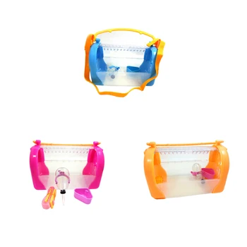 

Out-of-port Hamster Carrier Bag Visible Breathable Cage Small Animals Travel Case Strap Bag with Water Bottle About 25*13*17cm
