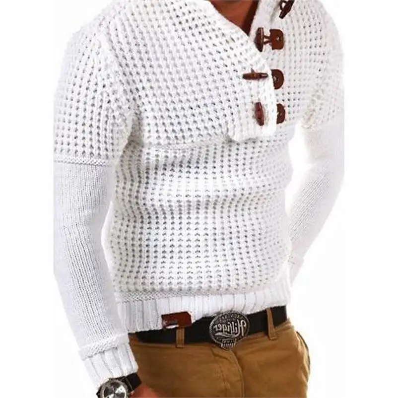Men Sweaters Pullover Vintage Knitted Mens Hooded Sweater Plus Size 3XL Mens Sweaters Coats Streetwear Horn Buckle Designer A381 Men Sweaters Pullover Vintage Knitted Mens Hooded Sweater Plus Size 3XL Mens Sweaters Coats Streetwear Horn Buckle Designer A381