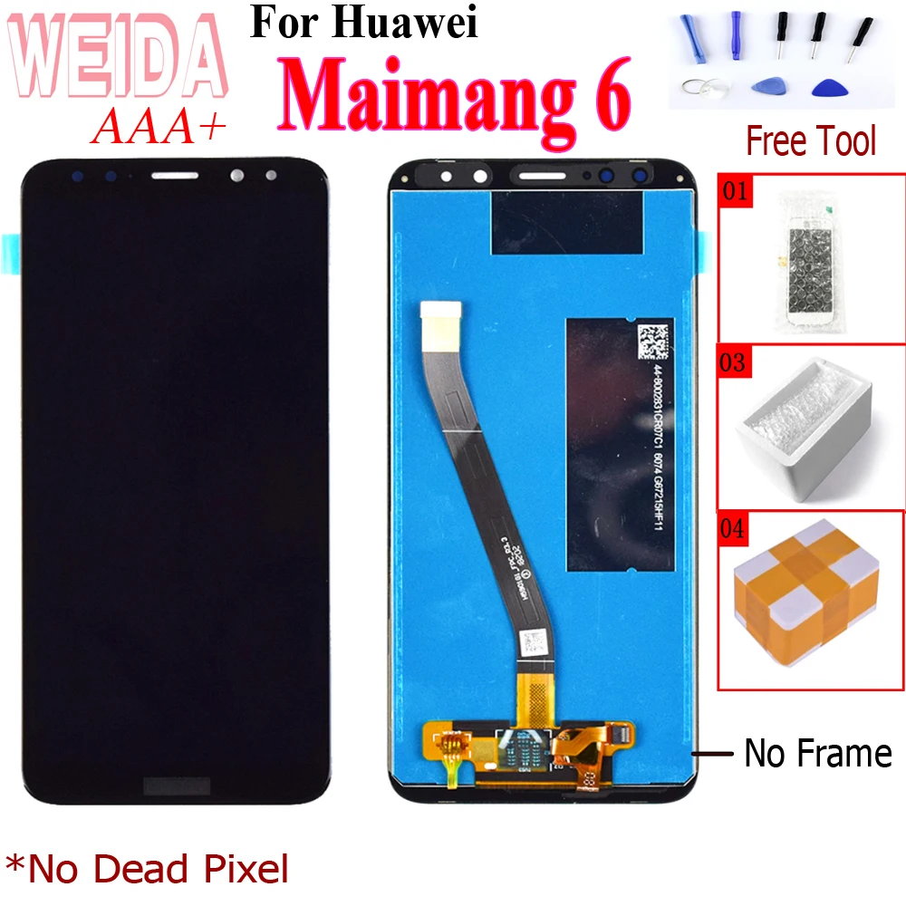 

WEIDA 5.9" LCD For Huawei Maimang 6 LCD for huawei Nova 2i Display touch screen 5.9 for Huawei Nova 2i LCD replacement