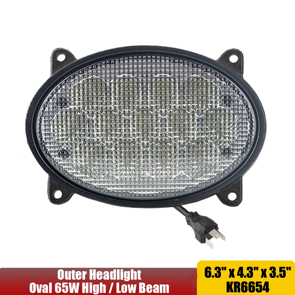 

6.3" Oval 65W Led Work Light -Hi/Lo Beam For John Deere Tractor 8120,8220,8320,8420,8520,8130,8230,8330,8430,8530+ RE181963
