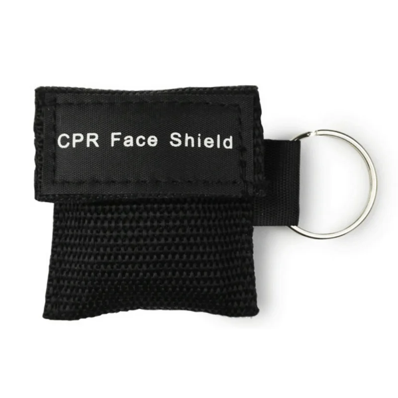 

CPR Masks PE material nylon pouch Mouth To Mouth Breathing Mask CPR Training Outdoor Hiking Camping Safety Survival Accessories