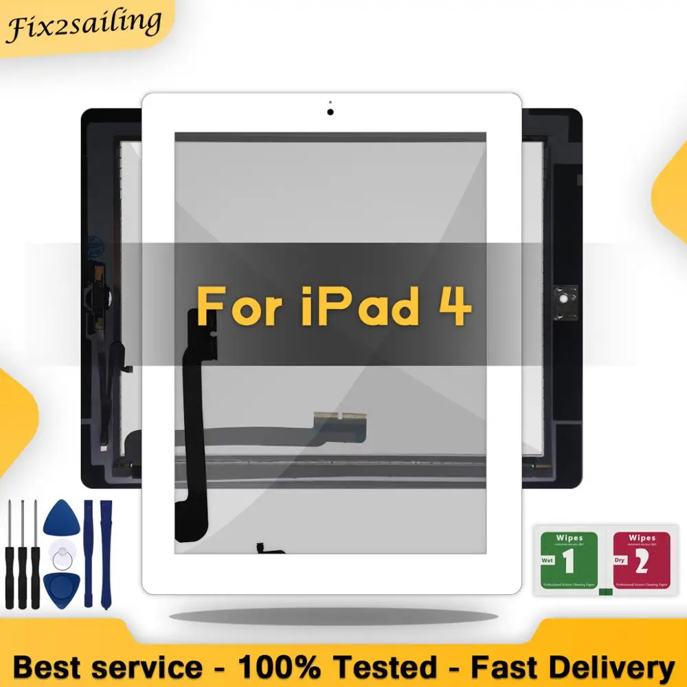 For iPad 4 A1458 A1459 A1460 Touch Screen With/Without Home Button For iPad 4 Display Touch Panel Replacement