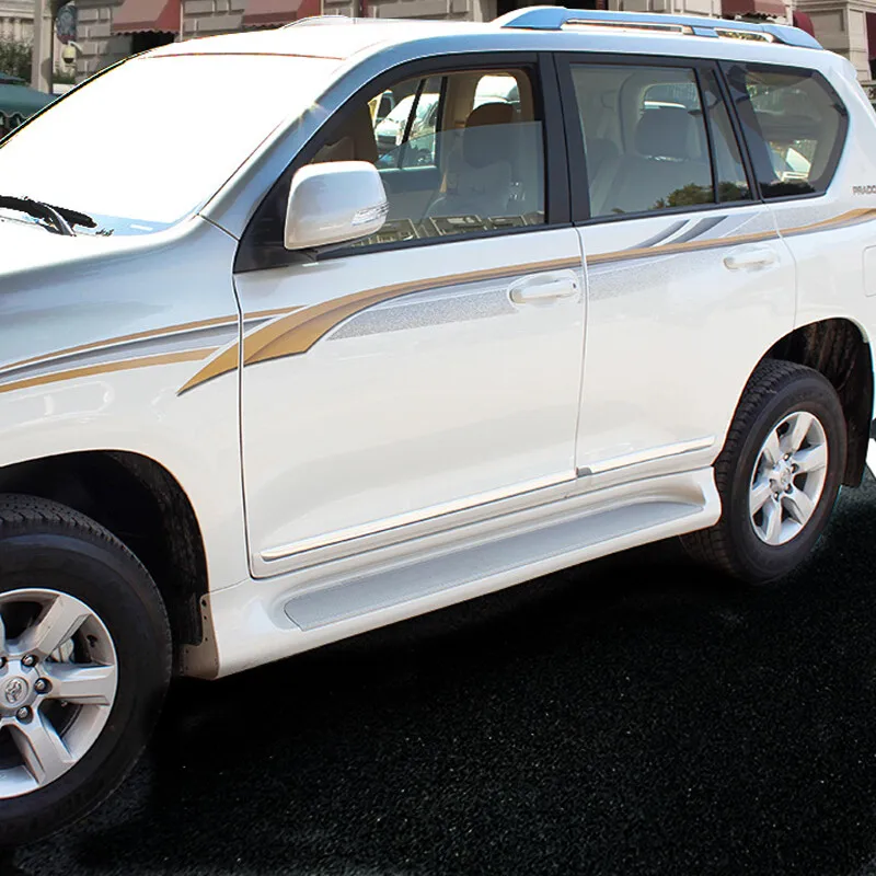 ABS Хромированная накладка литые накладки 4 шт. обшивка кузова для Toyota land cruiser prado FJ150 2010- автомобильные аксессуары