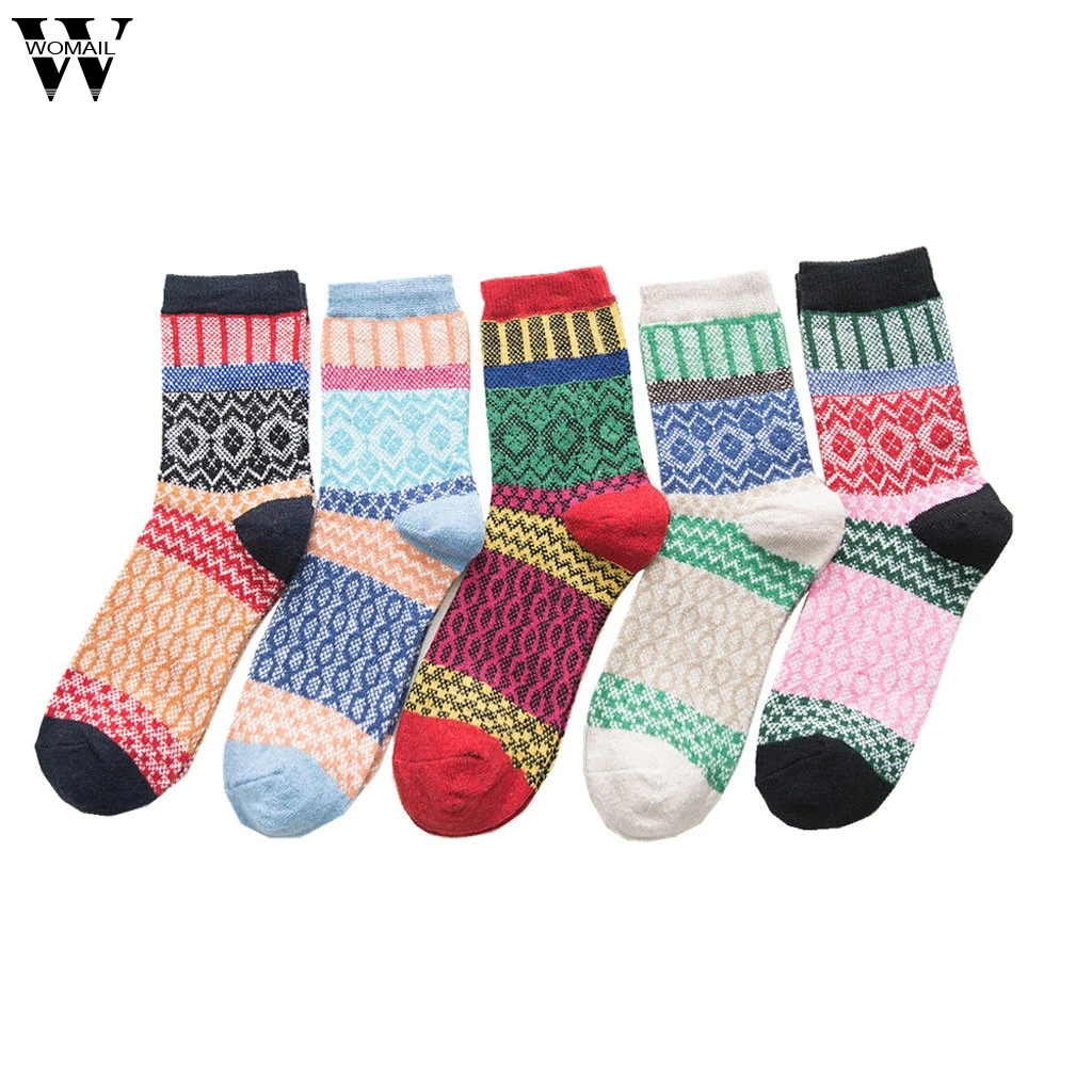 Womail, женские полосатые носки, носки без пятки, хлопковые носки в стиле ретро, носки с тремя полосками для колледжа, женские хлопковые носки для студентов