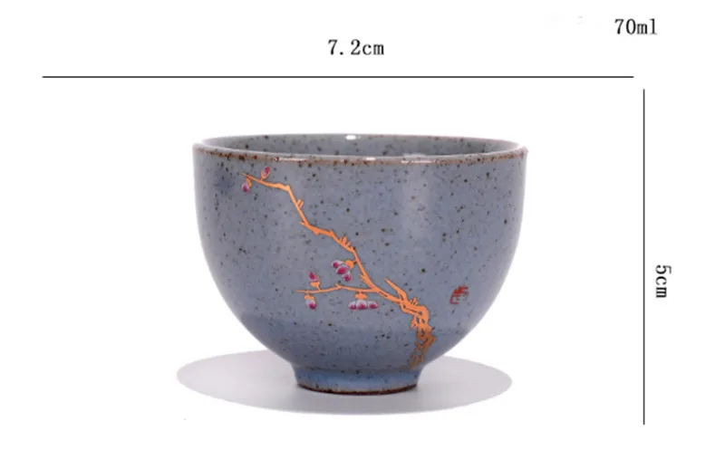 Винтажная чайная чашка 70 мл в японском стиле ретро мастер-чашка маленькая чаша в виде цветка сливы фарфоровая маленькая чайная кружка