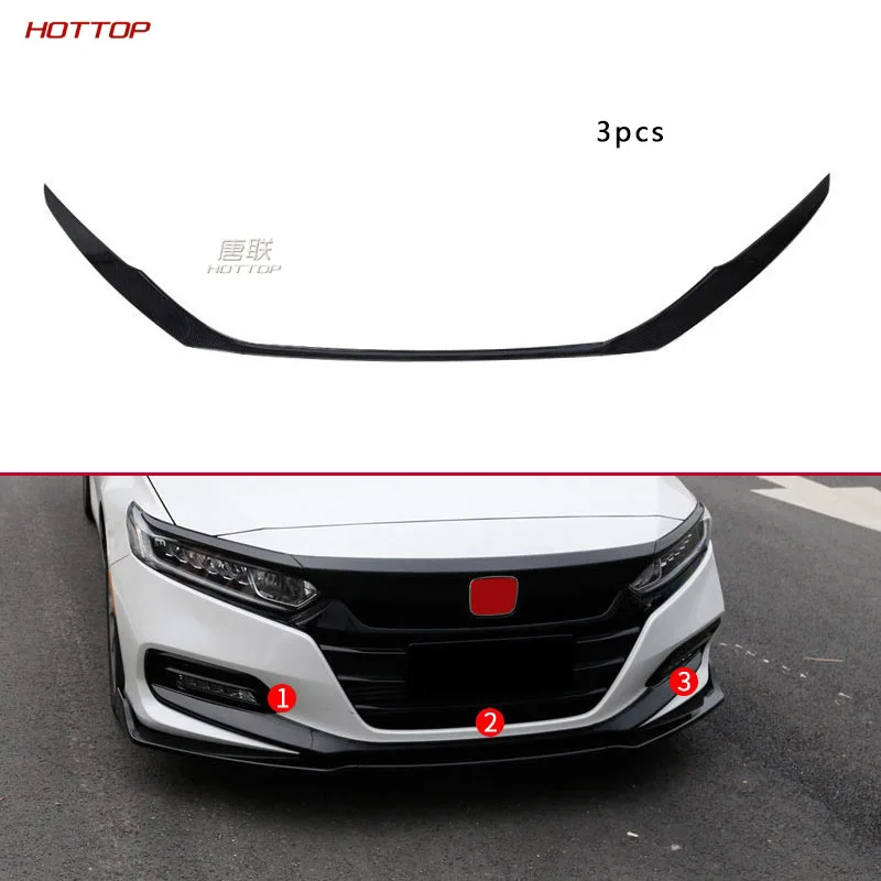 Bright black 3pcs 3 шт., автомобильный передний бампер, спойлер, сплиттер для губ, диффузор, защита кузова, наборы, подходит для Honda, для Accord 4Dr, модель - Цвет: Bright black 3pcs