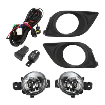 

Left & Right Car Fog Lamp For Nissan Versa 2007-2014 Auto Front Bumper Driving Fog Light Assembly Cover Grille Wiring Harness