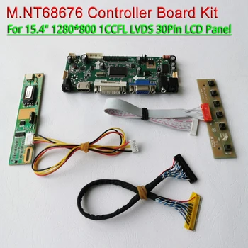 

Fit LP154WX2 LP154WX5 keyboard 15.4" 1CCFL LVDS cable 30Pins VGA HDMI DVI 1280*800 M.NT68676 LCD screen controller board DIY kit