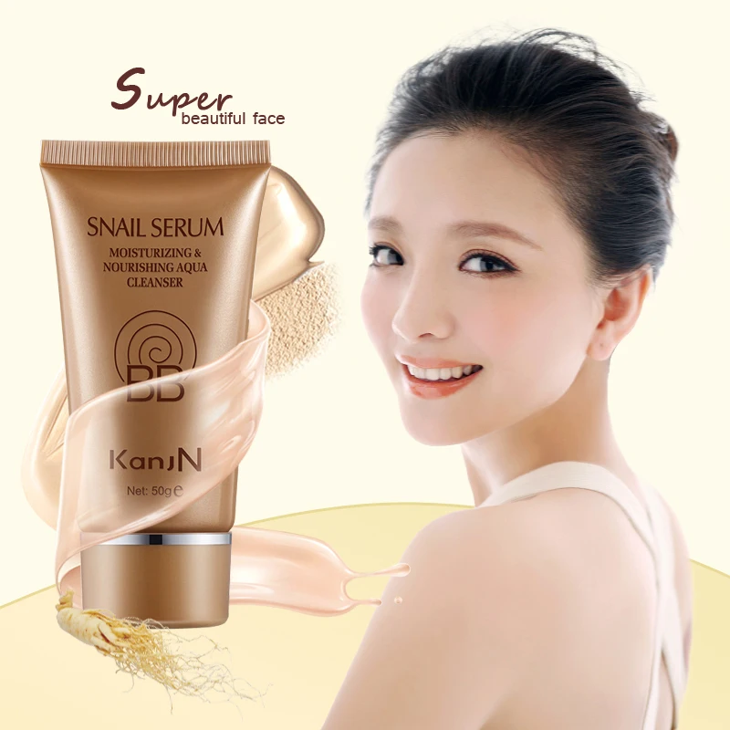 Осветляющий BB крем с экстрактом улитки и женьшеня косметический для лица