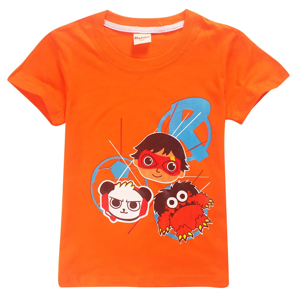 T8421orange Новинка года; сезон весна-осень; детская хлопковая футболка с длинными рукавами с героями мультфильмов для девочек; JOJO Siwa Ryan; одежда с капюшоном; От 4 до 12 лет - Цвет: T8421orange