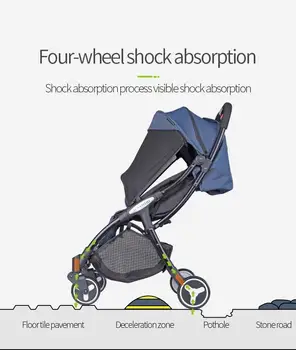 

baby Stroller 5.8kg Baby Stroller Baby Light Can Sit, Lie Down and Fold Can Be Boarded Travel Series