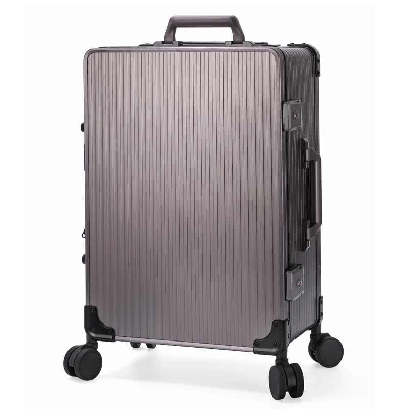 TENSUNVIS Aluminum alloy Profelssional makeup beauty Lighting Rolling travel trolley LED light make up case 4 WHEELS