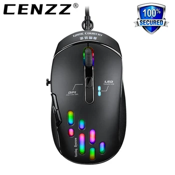 

New spot 10 button 4000DIP Ergonomic design High-end brand mechanical macro definition Cool LED variable light effect game mouse