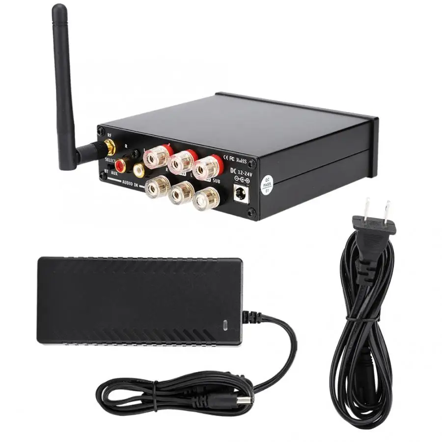 50 Вт* 2+ 100 Вт CSR Bluetooth 4,2 APTX 2,1 кодирование высокой мощности Цифровой усилитель 110-240 В TPA3116D2+ NE5532+ CSR64215 чип - Цвет: Black EU Plug
