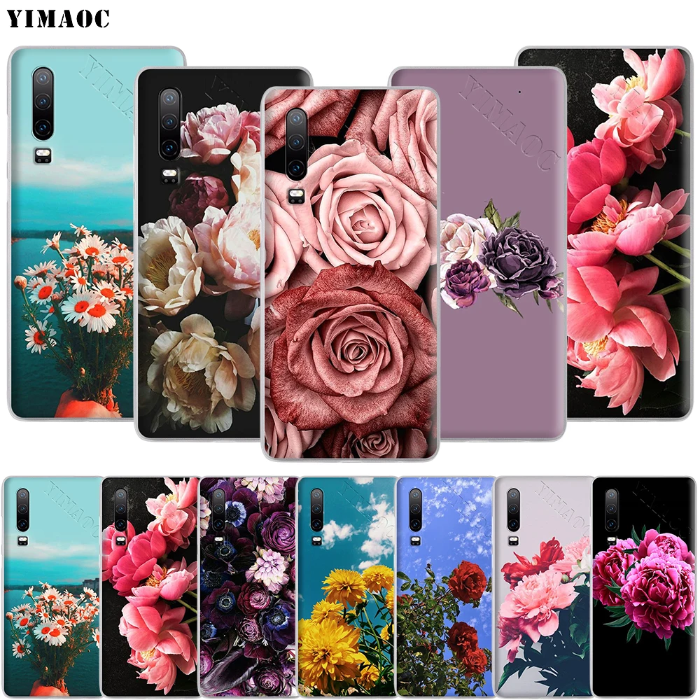 Элегантный розовый фиолетовый пион YIMAOC чехол для телефона Huawei Honor 20 Note 10 9X 9 8X 8C 7A 7X