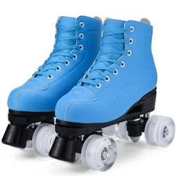 2021 Factory Direct Artificial Leather Roller Skates 4 PU Wheels Skates Shoes Pantine Woman Man Ourdoor Sports Shoes