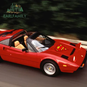 

EARLFAMILY 43cm x 31.8cm for Superman logo Scratch-Proof Big Car Stickers Waterproof Vinyl Decals ATV Personality Decor