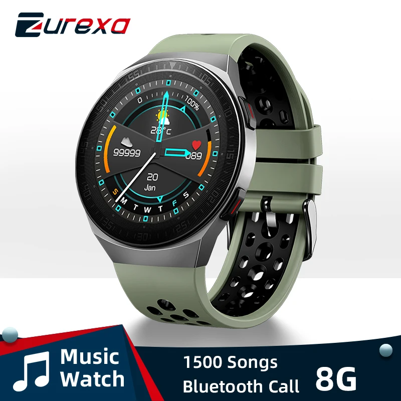 Zurexa MT3 Смарт-часы для мужчин и женщин Mp3 воспроизводить музыку 8 gb Оперативная