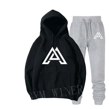 

2019 Men's Fashion Long Sleeve Hoodie + Pants Set Men's Sportswear Sports Set Men's Gym Set Casual Sportswear Set