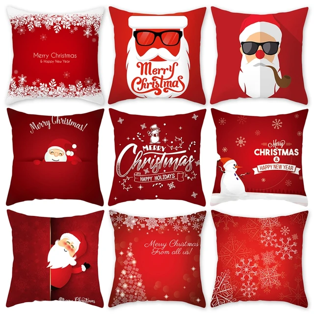Christmas Cushion Cover Merry Christmas Decorations for Home 2022 Christmas Ornament Navidad Noel Xmas Gifts Happy New Year 2023 4