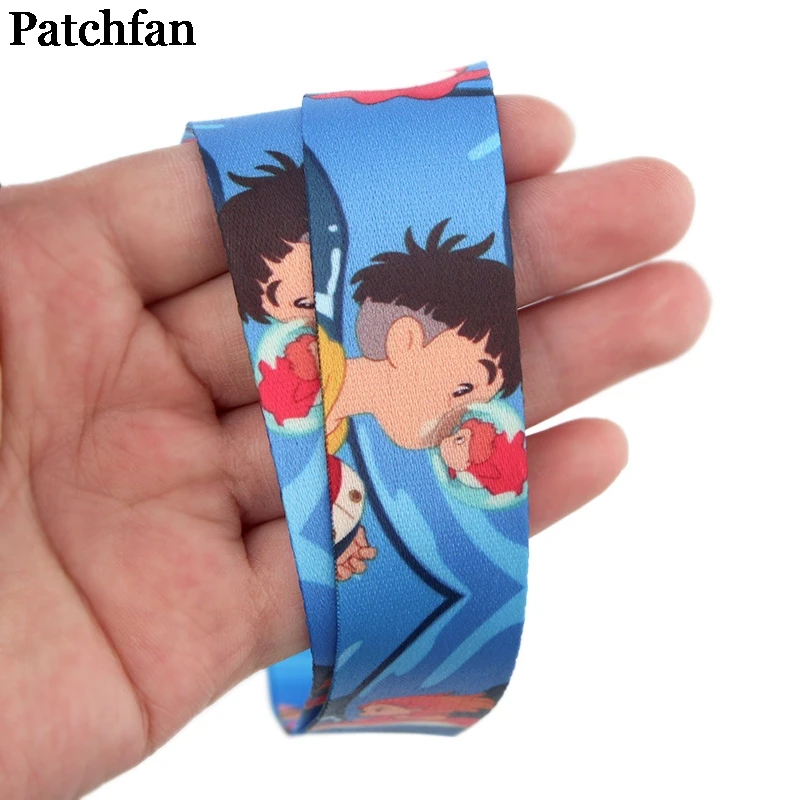 Patchfan Ponyo на скале ремешки для ключей мобильного телефона ремни Ожерелье держатели карт тесьма ленты брелок на веревке A2357