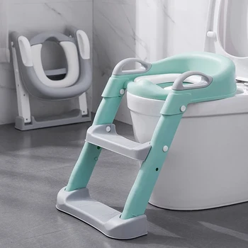 

Folding Baby Boy Children's Pot Portable Children's Potty Urinal for Boys with Step Stool Ladder Baby Potty Toilet Training Seat