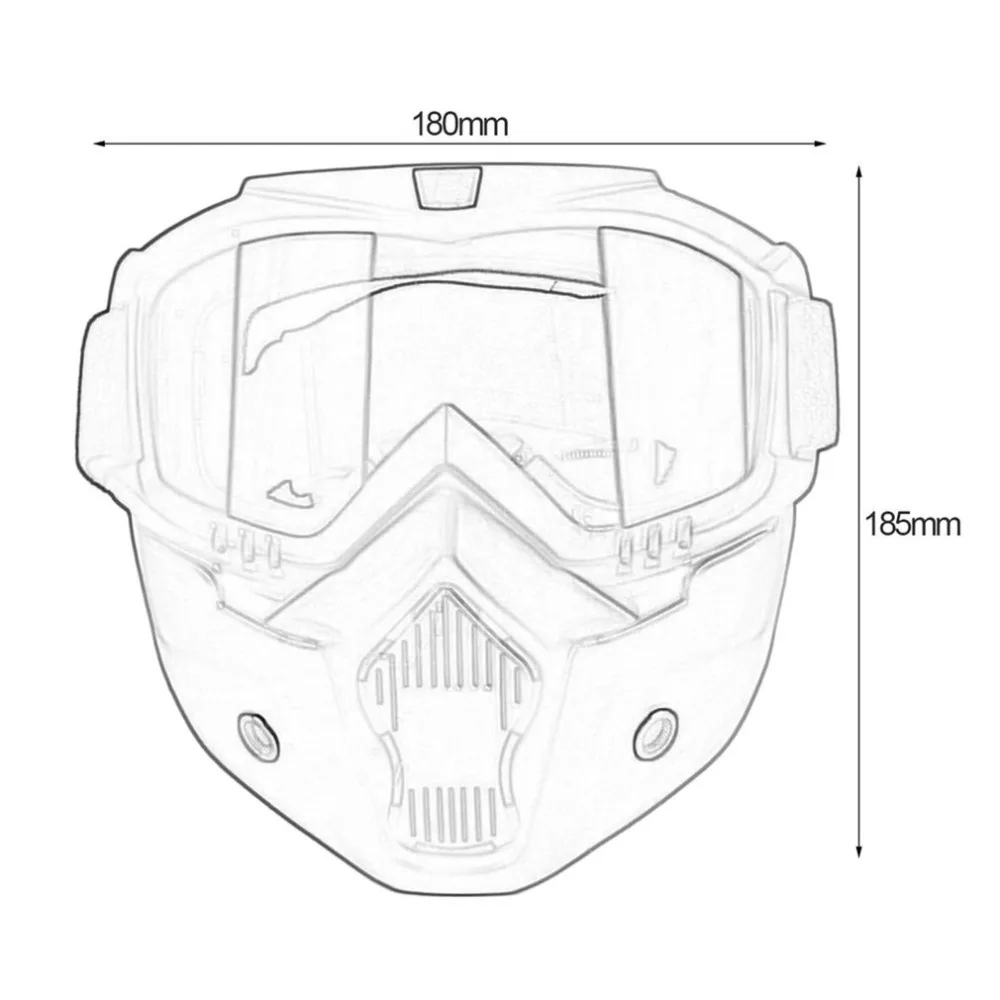 Защитные очки, маска для лица, ветрозащитная, Пылезащитная, УФ-защита, очки, маска, съемные, мотоциклетные, тактические очки, маски
