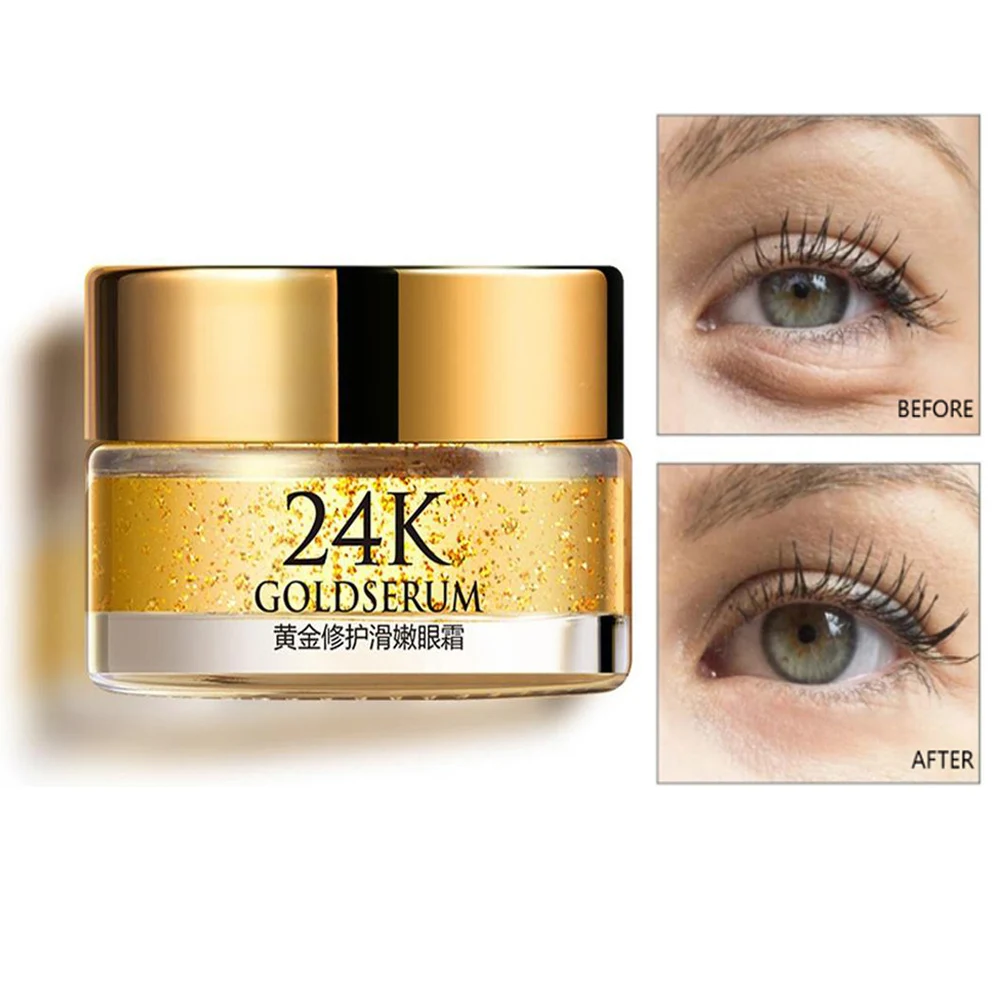 

24k Gold Eye Cream Collagen Serum Anti-Wrinkle Anti-Age Remover Dark Circles Eye Care Against Puffiness Eye Bags Remove Serum