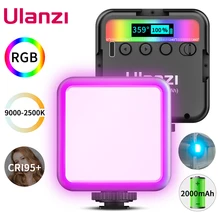 Ulanzi VL49 RGB światło LED do kamery 2500K-9000K z zimnym butem oświetlenie fotograficzne Vlog światło wypełniające do smartfona lustrzanka cyfrowa