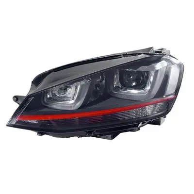 2pcs RED Автомобильный Стайлинг для Golf 7 фары Golf7 двойной U DRL светодиодный фонарь 2013- динамический сигнал поворота H7 D2H Hid биксеноновый луч - Цвет: 2pcs RED
