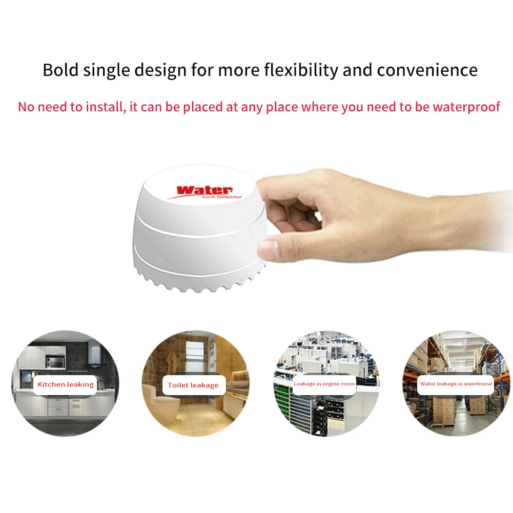 

Water Leak Detector System Sensitive Warning ABS Alert Alarm Sensor Wireless Overflow Smart Flood Home Security Independent