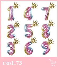 32 дюйма синие фольга номер шар Русалка тема вечерние фольга воздушные цифры для ребенка душ Дети День рождения шарики для украшения
