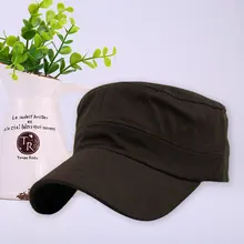 Unisex Vintage Plain Sport Visor Sun Hat Adjustable Military Cadet Style Cap