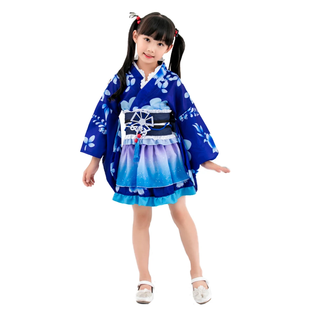 ELBCOS Lovelive Nozomi летний фестиваль Пробуждение GokuRakuJoudo Маки нисикино Сонода Уми костюмы кимоно костюм - Цвет: Синий