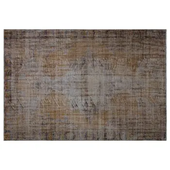 

Handmade Brown Vintage Overdyed Turkish Area Rug 197x279 Cm-6'6''X9'2''