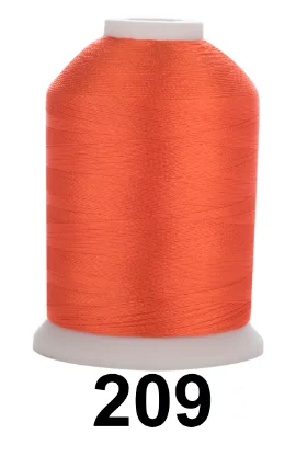 209 Orange 60 цветов Simthread швейная нить компьютерная вышивка нить полиэстер лед шелк пагода линия нить для швейной машины поставки 130 г - Цвет: 209 Orange