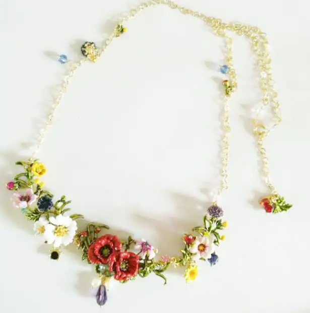 necklace A CSxjd роскошное элегантное романтическое короткое ожерелье с ромашками модный подарок для женщины - Окраска металла: necklace A