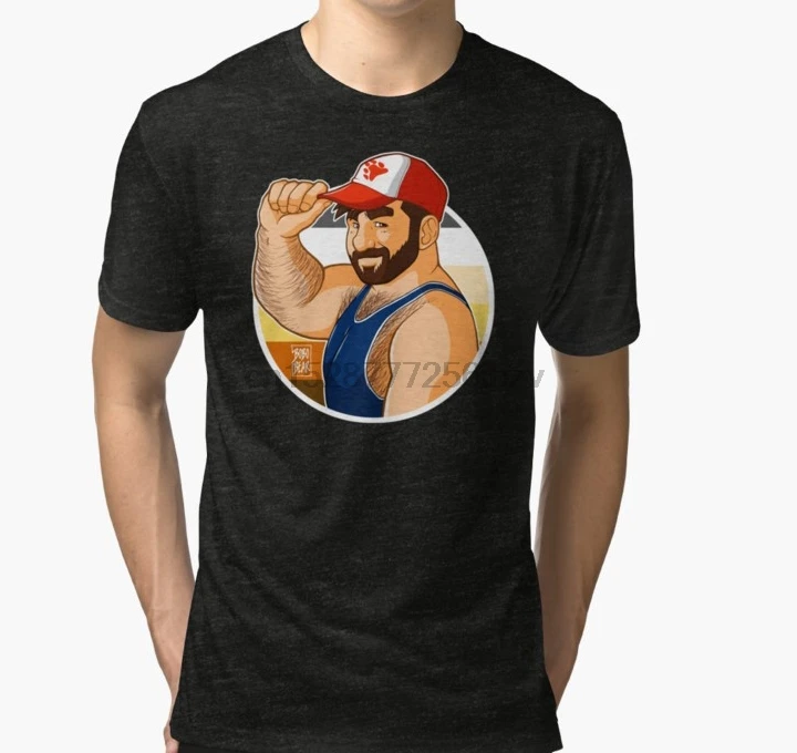 Мужская футболка с принтом ADAM LIKES бейсбольные кепки медведем и гордостью Tri blend |