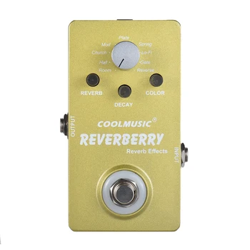 

Coolmusic Digital Reverb Guitar Effect Pedal with 9 Reverb Effects Electric Guitar Pedal True Bypass Full Metal Shell